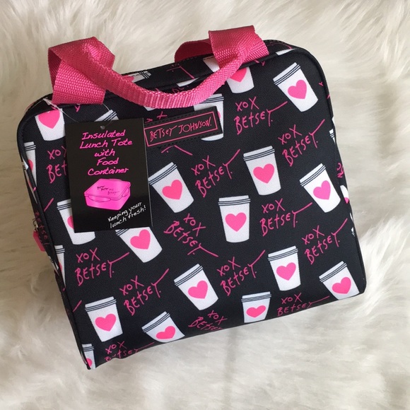 Betsey Johnson Handbags - Betsey Johnson insulated latte coffee lunch tote